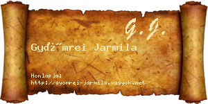 Gyömrei Jarmila névjegykártya