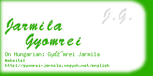 jarmila gyomrei business card